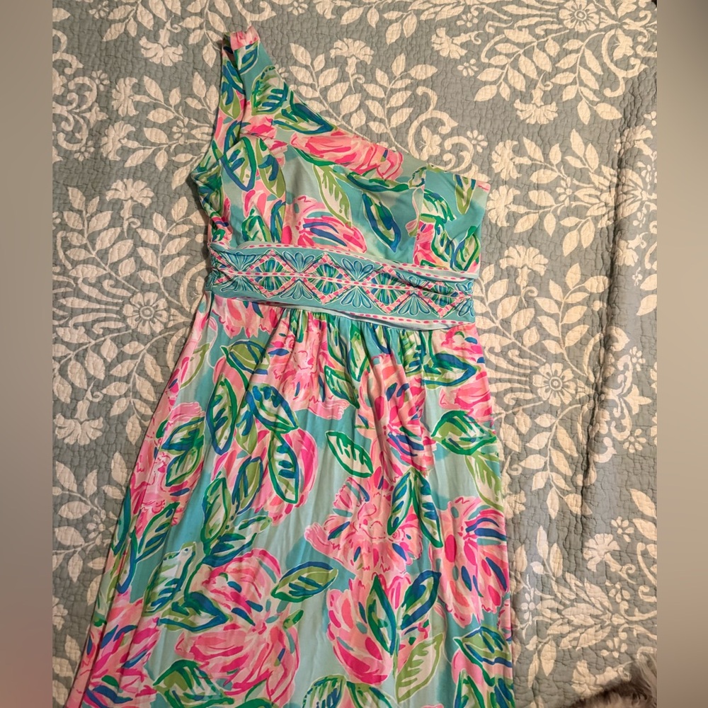 Lilly Pulitzer Malia floral maxi dress worn once. It’s too long for me!